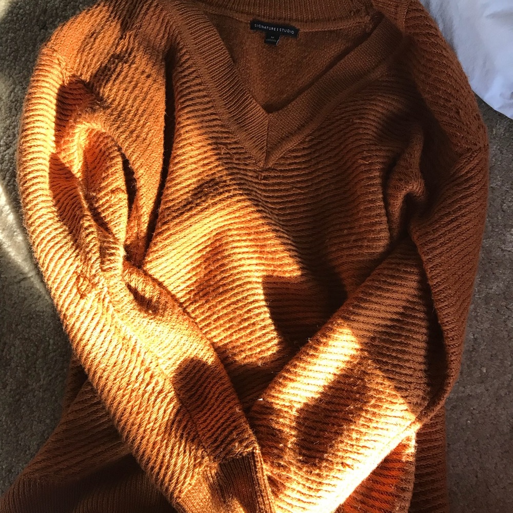 Burnt orange oversized sweater